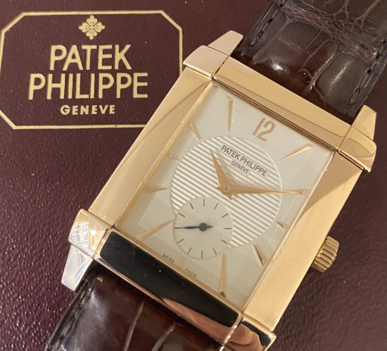 SACCHETTO PER OROLOGI PATEK PHILIPPE CON PATTINA INTERNA 8X17cm CON